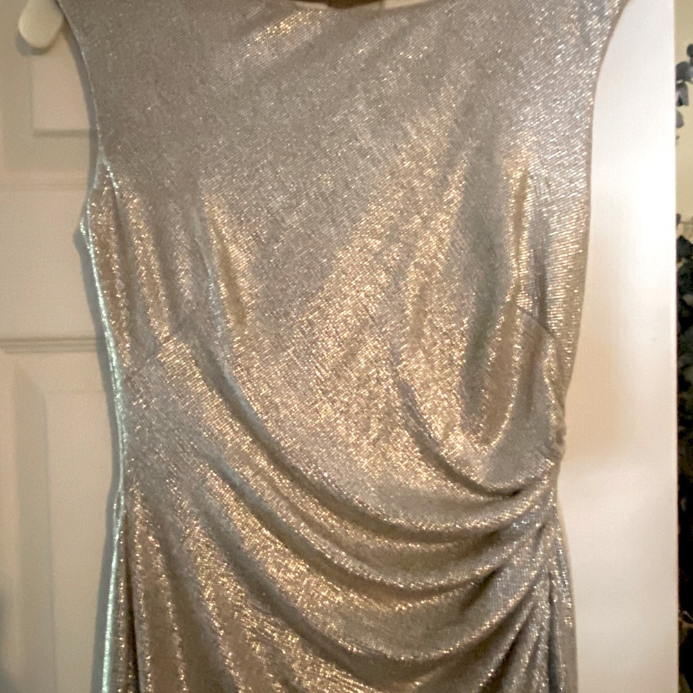 Beautiful Ralf Lauren Gown. Shimmer material with a scoop back very flattering